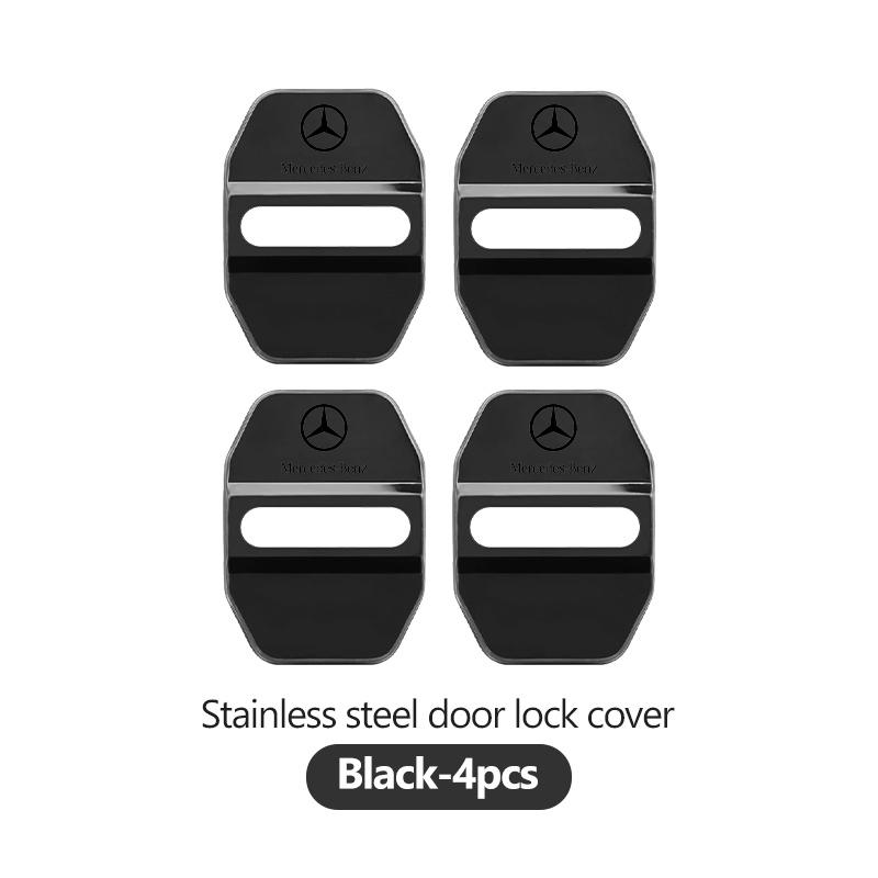 For Benz 4PCS Fashion Stainless Steel Car Covers Door Lock Protecting Cover Exclusive AMG W124 W203 W204 SPRINTER V CLASS VIANO