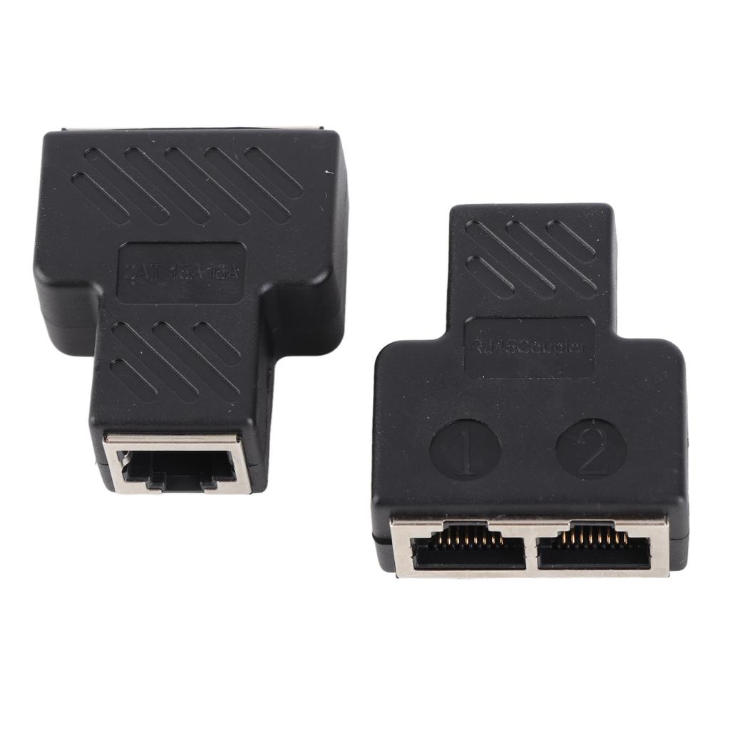 2PCS 3.5MM Male 3‑channel Network RJ45 8‑core Jack Splitter Adapter POE Network Distributor
