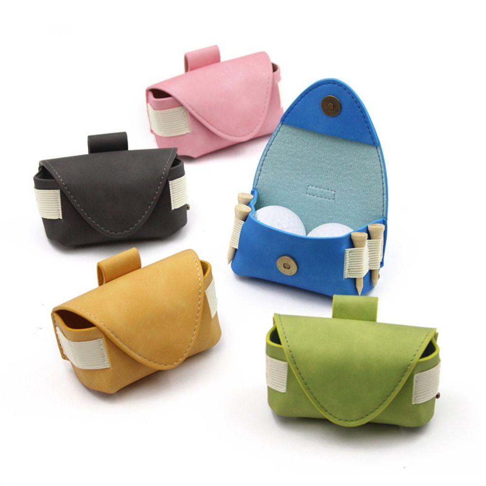 Magnetic Buckle Golf Ball Waist Bag Waterproof Golf Ball Container  Golf Accessories Storage