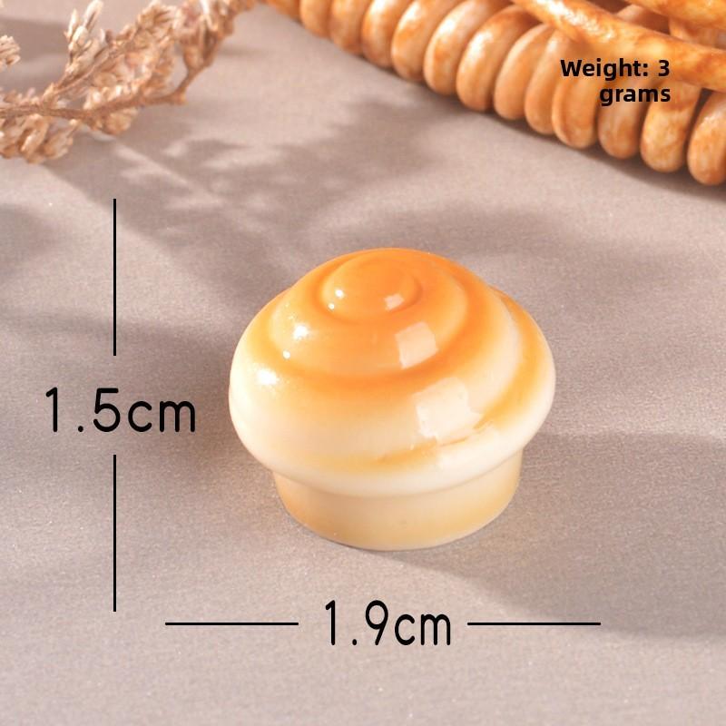Simulated Food Cream Bread Croissants And Pineapple Buns Resin Ornament For Gift