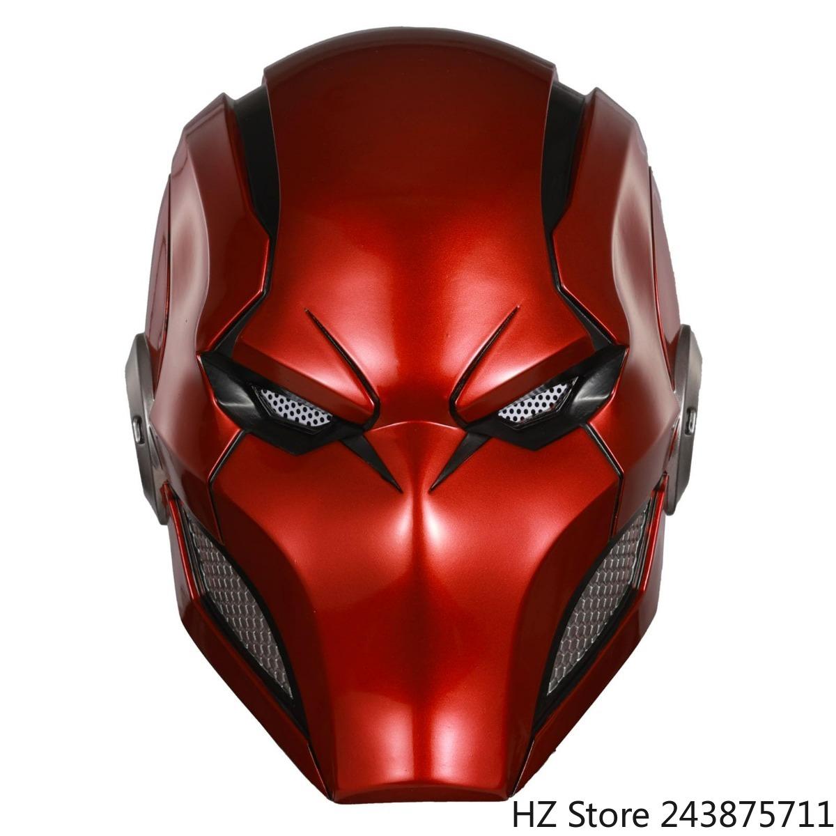 Roodkap Helm Metaal Mechanische Stijl Doordringende Oog Detail Nauwsluitend Luxe Cosplay Prop voor Fans Verzamelaarseditie red