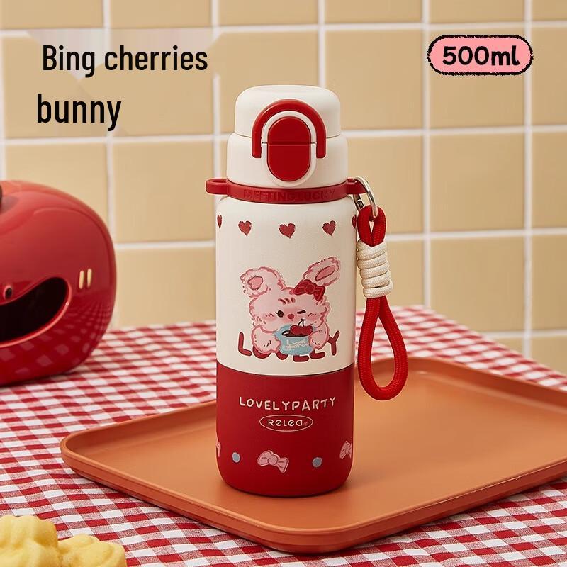 Wushengwu Dual-Use 316L Stainless Steel Insulated Straw Bottle
