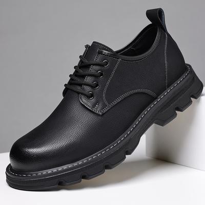 Fashion Genuine Leather Men Loafers Lace Up Oxfords Business Casual Shoes Outdoor Classic Soft Moccasins Breathable Men Flats Soft Shoes