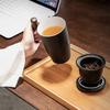 For Ceramic Mugs Retro Tea Cup Luxury Large Capacity With Cover Wooden Handle Office Thermal Mug Personalized Gifts Home Drinkwa
