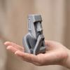 Yousheng Moai Thinker Statue, 3D Printed Creative Thinker Figurine, Fun Moai Statue Ornament for Home Office Desk Shelf Decoration