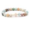 Trendy Beaded Bracelet With Natural Agate Stones - Stylish Cross Pendant Bracelet - Elegant Jewelry For Daily Wear