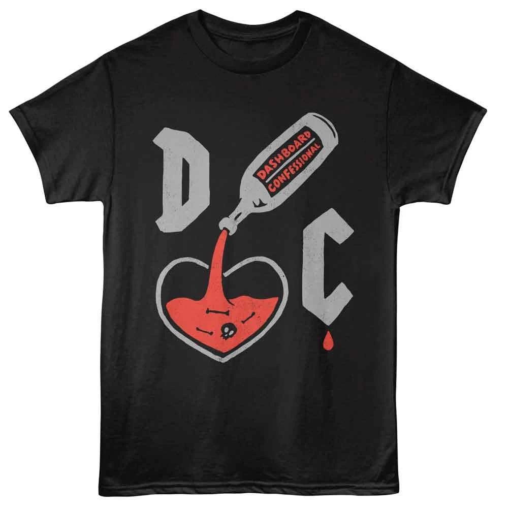 Dashboard Confessional - Liquid Heart - Black - Adult Unisex T-Shirt XS