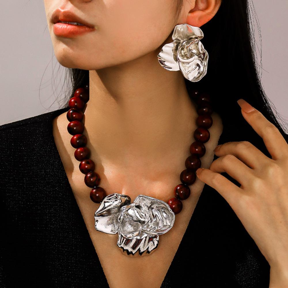 Vintage Tassels Necklaces Earrings Baroque Fashion Jewelry Sets  Jewelry Gifts