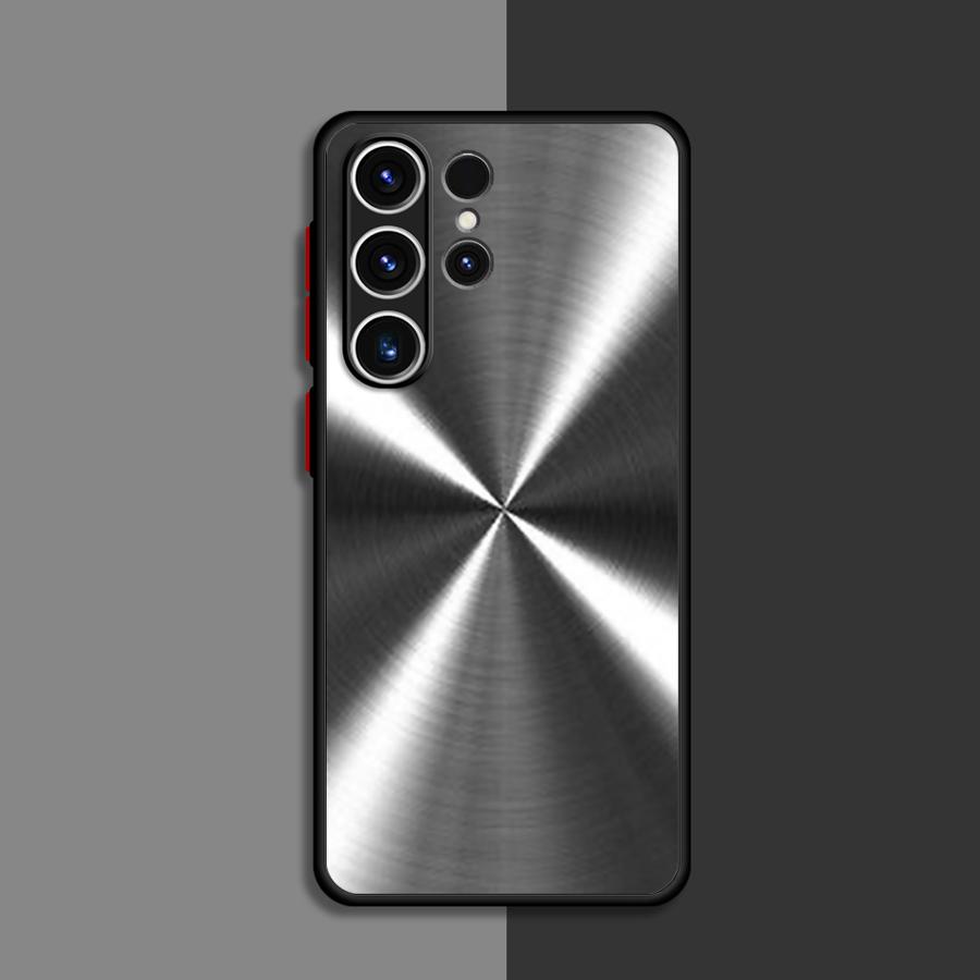 

Dark Brushed Metal Texture Matte Case For Samsung Galaxy S24 S22 S23 S20 S21 FE S10 Plus Capa Note 20 Ultra 10 Lite Phone Fundas Galaxy S22