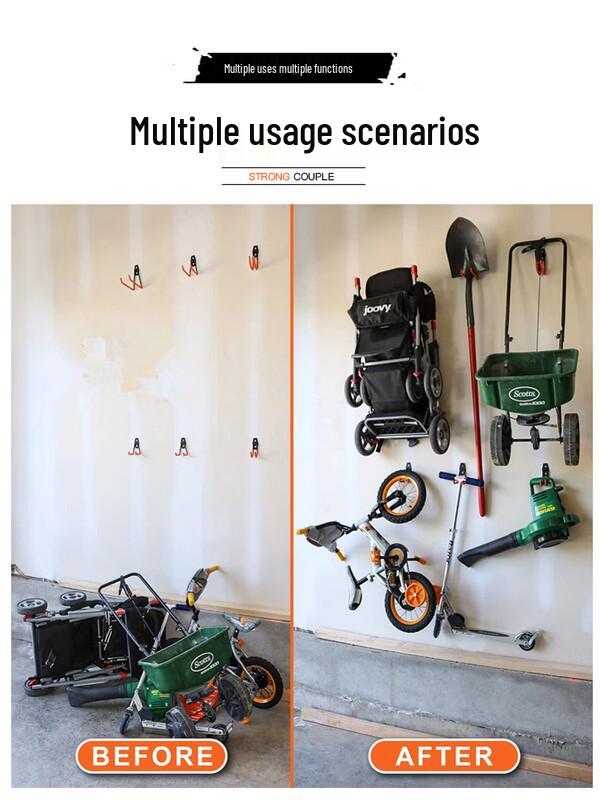 Heavy-Duty Metal Wall Storage Hooks