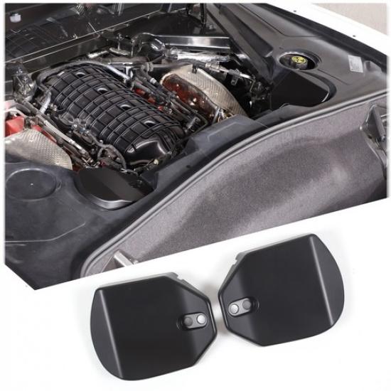 Matte Black Engine Bay Shock Protection Panel Cover Trim For Corvette C8 -25