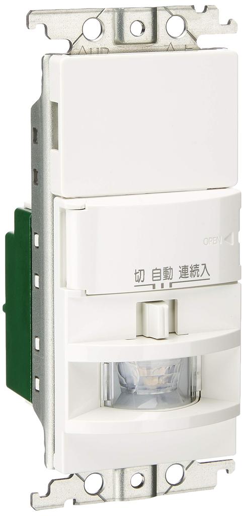 Panasonic Automatisk bryter med varmevegg Cosmo Wide Single Cut LED Kun manuell bryter Hvit WTK1511W Sensor, Mount, Series, 21, 2-Wire Type,
