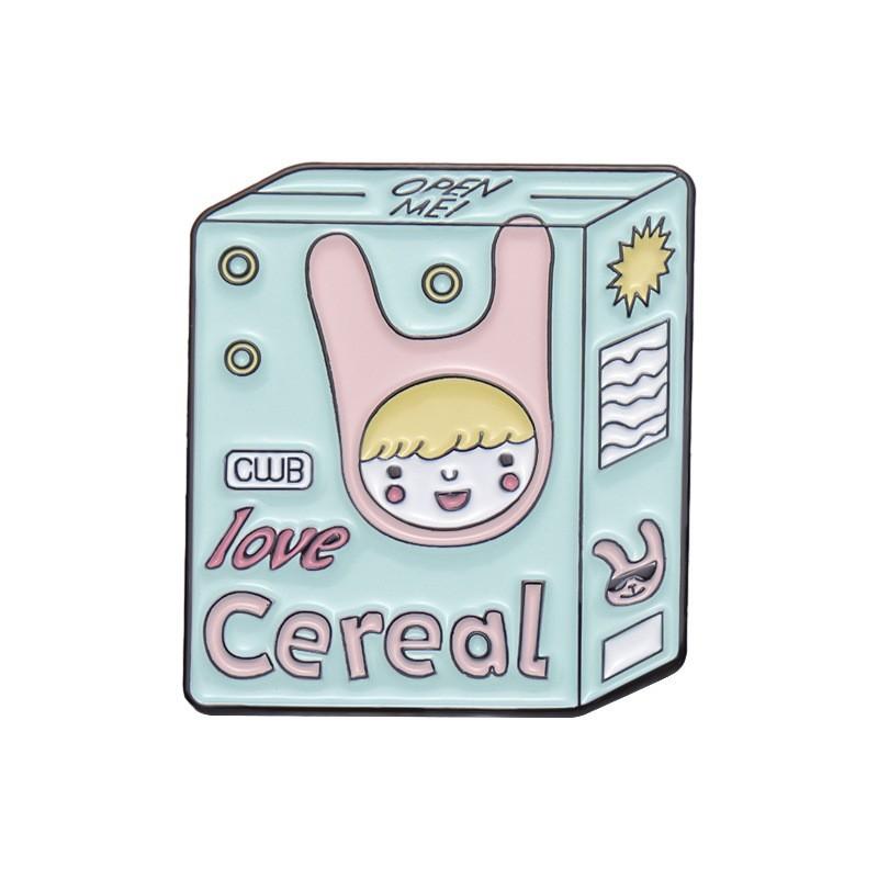 Milk Box Stylish Brooches Creative Alloy Pins For Trendy Men And Women Perfect For Summer 2024 Fashion