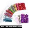 Nail Art Sequins Ins Winter Colorful Gradient Maple Leaf Flakes Trendy Nail Jewelry Bag