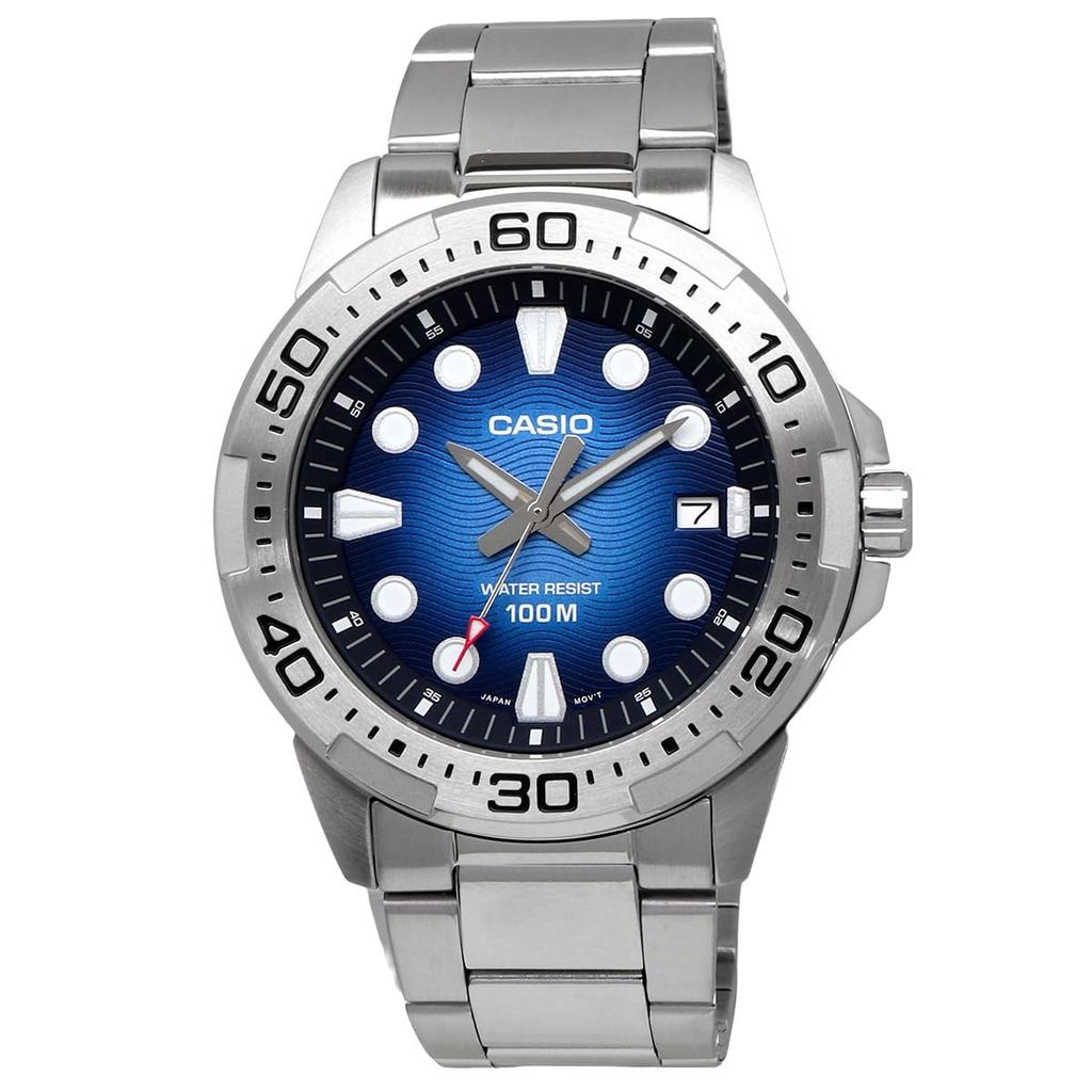 Casio Standart Analog Kuvars Saat MTD-140D-2AV Metal Kordon Mavi Erkek