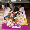 Custom Princess Mat Personalized Name, Polyester Washable Indoor Entryway Rug, Gift for Christmas, Easter, Thanksgiving Day