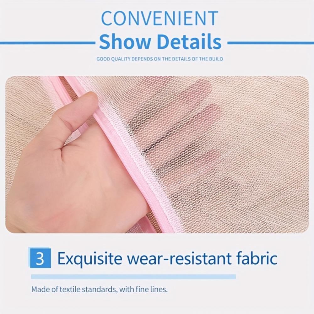 1/2/3pcs Laundry Bag Set,Protective Washing Bag,Polyester Mesh Zipper Bag, Suitable for Various Clothing, Travel Storage Bag