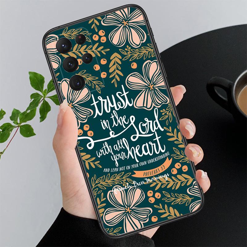 Phone Case for Samsung Galaxy A52S A04S A21S A33 A23 A13 A14 A32 A52 A53 A54 A51 A71 M51 Bible verse Jesus Christian Case