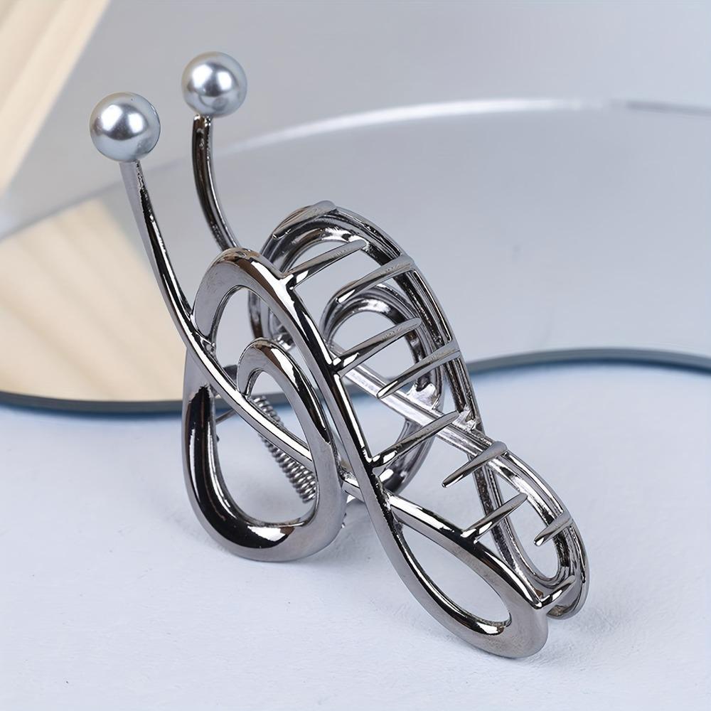 Vintage Treble Clef Hair Clip Pearl Music Note Hair Claw Fashion   Makeup Hair Clips