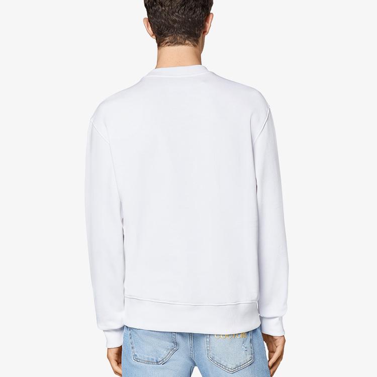 VERSACE JEANS COUTURE Sweatshirts Men's White Crew Neck Moderate B7GWA73F-30453-K41
