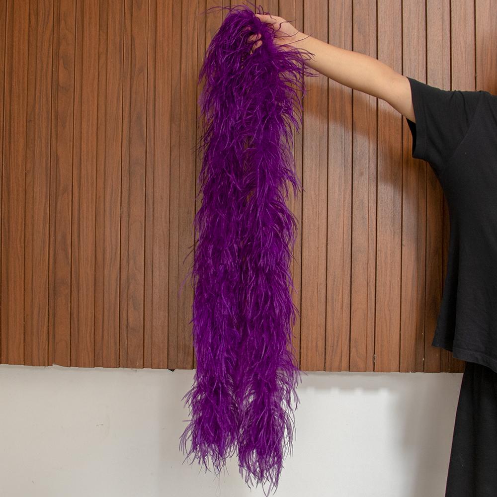 DIY Natural Ostrich feather boa 1 to 30Ply Fluffy Black Ostrich plumas Decoration Shawl Trims Costume Clothing Sewing Accessory