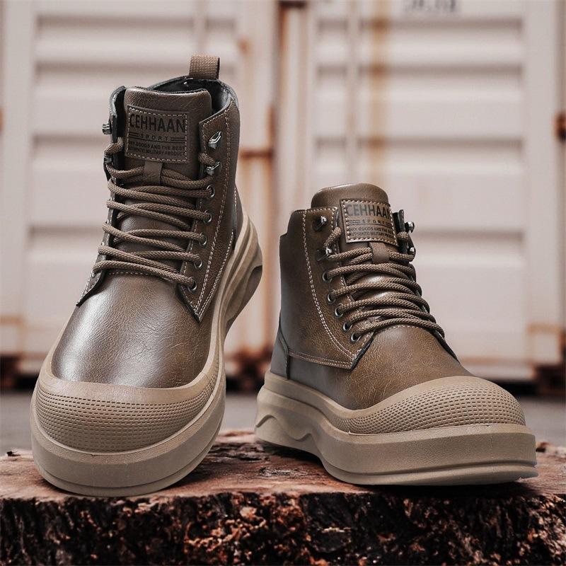 Martin boots new winter high-top retro thick-soled heightening boots British casual short boots