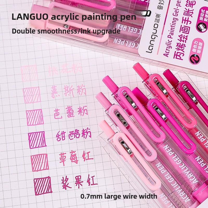 LANGUO 90/6 Colors Stereoscopic Press Effect Painting Pen Multi-Color Acrylic Gel Pen Drawing Marker Stationery School Supplies