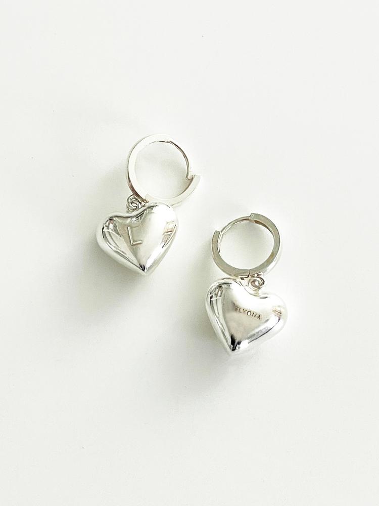 Elyona Silver Heart Earrings