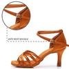 Women Girls Latin Dance Shoes Salsa Tango Ballroom Performance Shoes 7CM