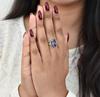 Marquise Shape Purple Amethyst Ring, 925 Sterling Silver, Statement Bohemian Jewelry for Women