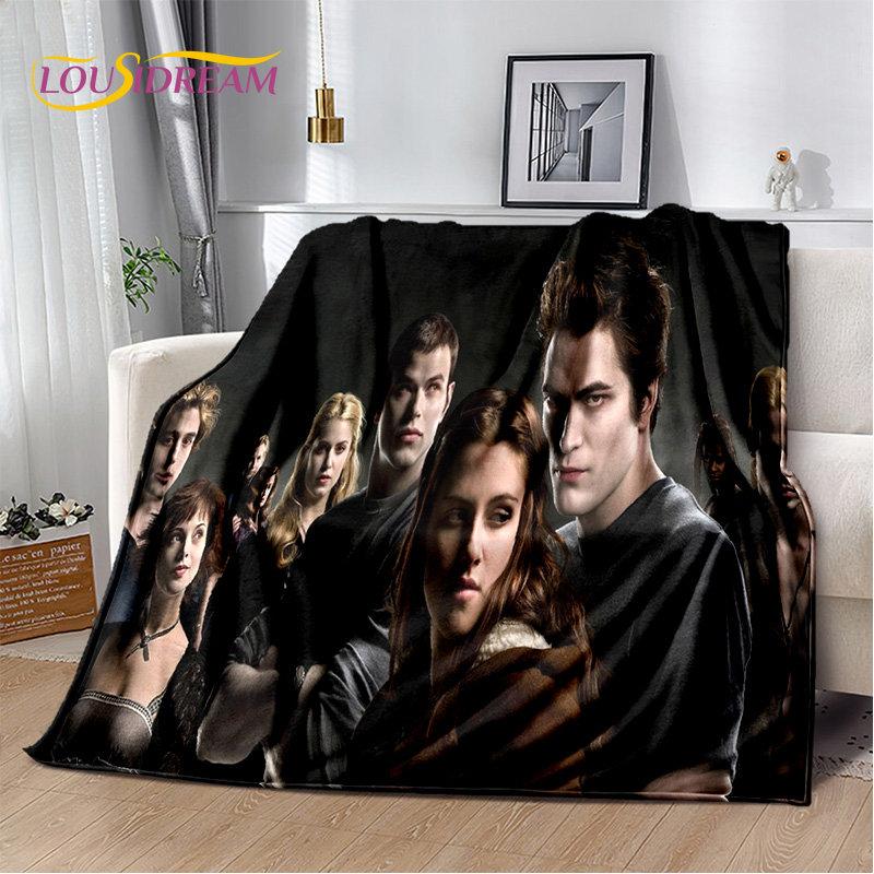 Twilight Saga HD potištěná měkká plyšová přikrývka, flanelová přikrývka do obývacího pokoje Ložnice Pohovka Piknikový potah pro děti