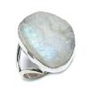 Natural Rainbow Moonstone Gemstone 925 Solid Sterling Silver Gift Ring S.8 O9q36