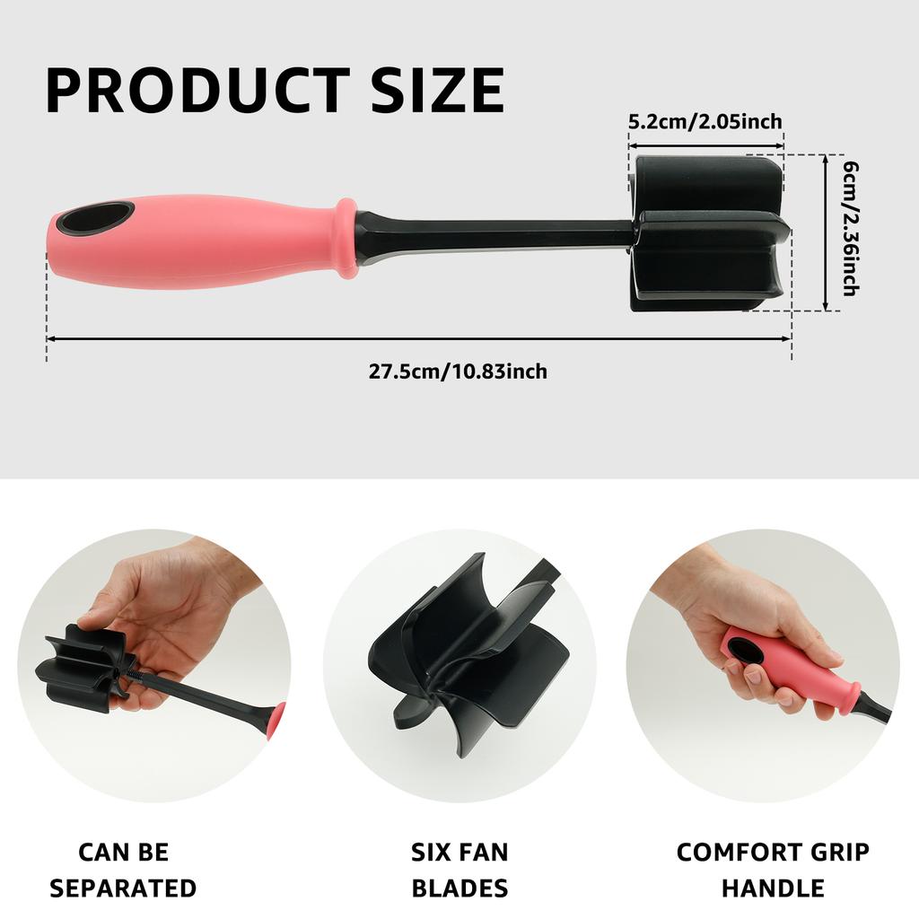 3/1 Stück Küchenfleischhacke Hackfleischstampfer Mischen Multifunktional Mahlen Stampfen Spatel Fleischschaber zum Hacken von Fleisch