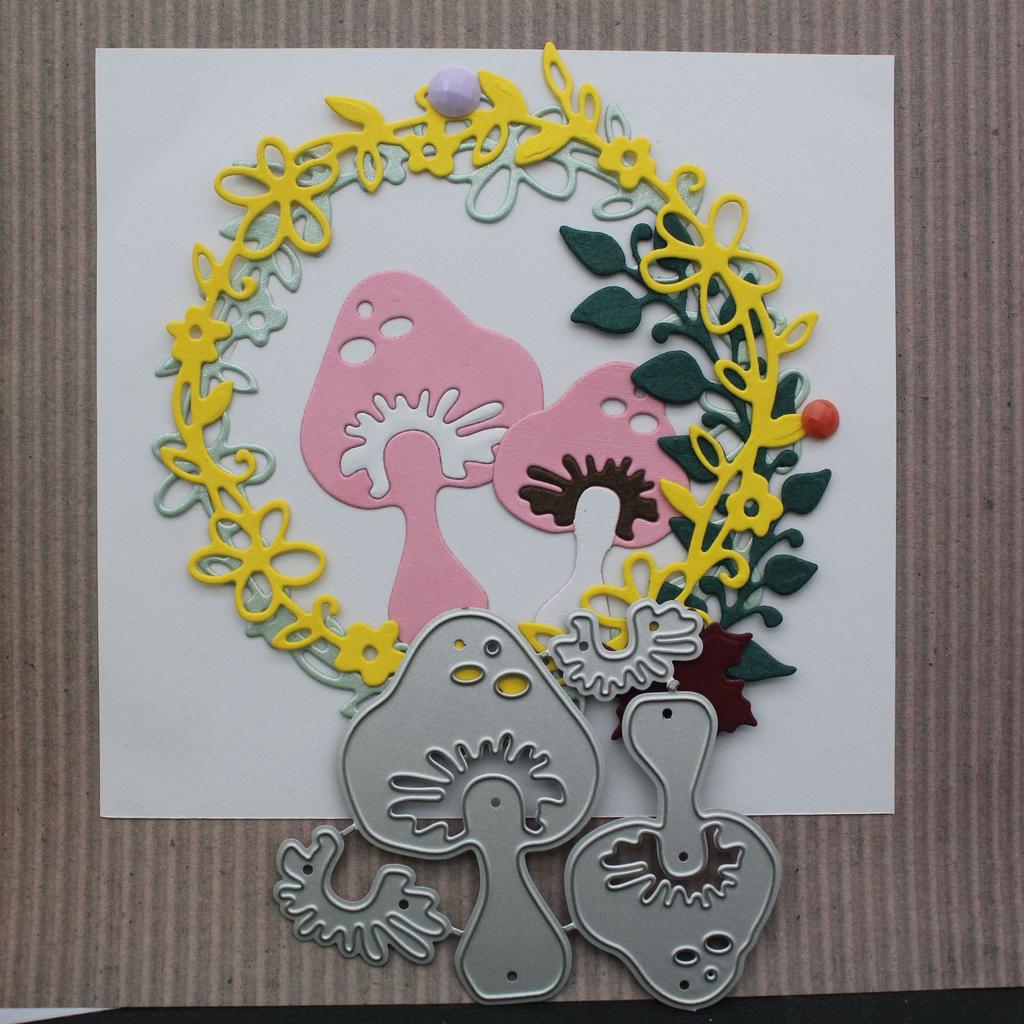 Mushroom Metal Cutting Dies Stencil Scrapbooking Photo Album Card Paper Embossing Craft DIY