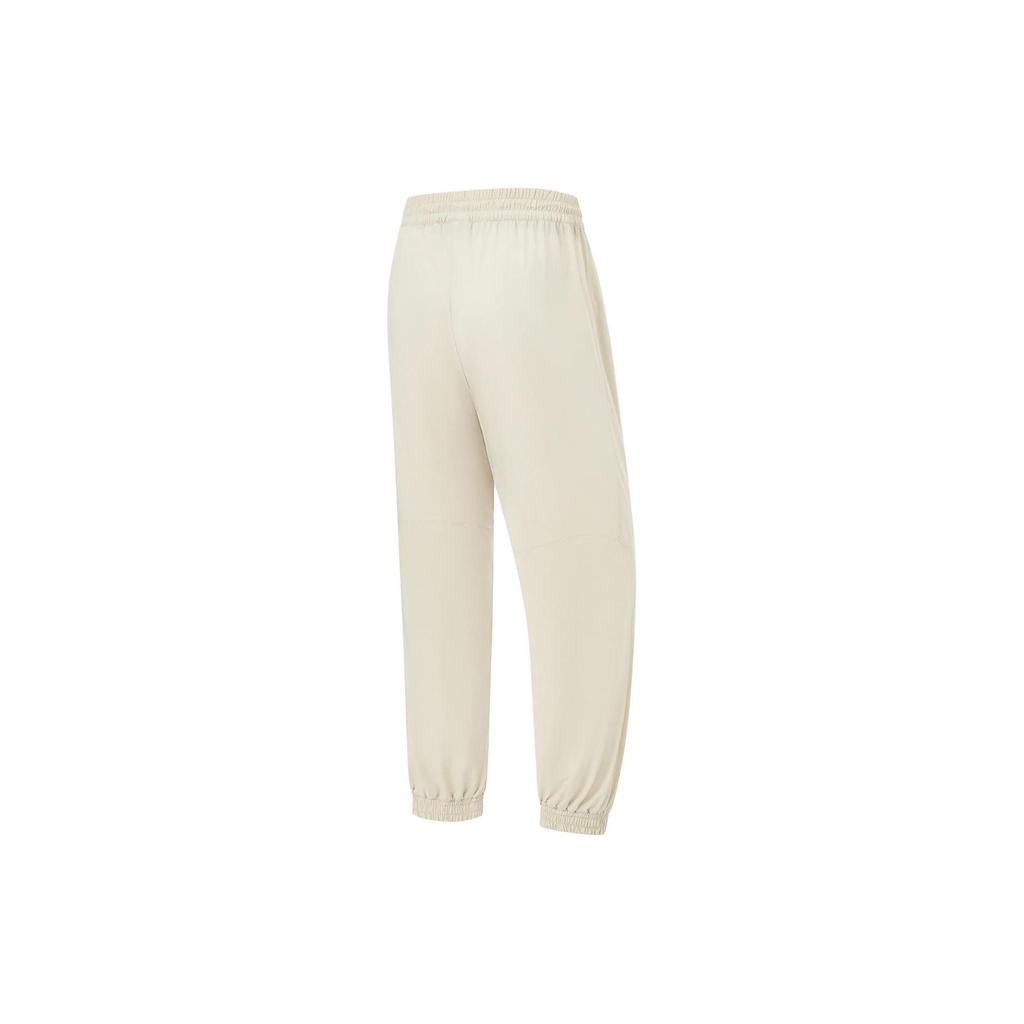 Li-Ning Fitness Series Solid Color Quick-Dry Drawstring Cool Loose Sports Pants Women Bottoms Foam-Khaki AYKT500-1