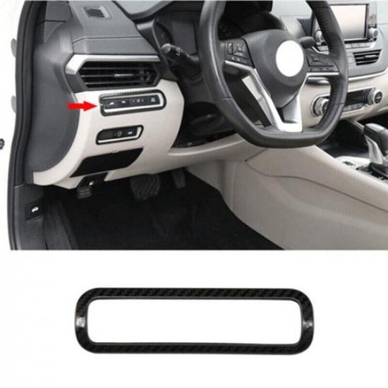 For Nissan Altima - Carbon Fiber Steel Front Tail Box Switch Cover Trim