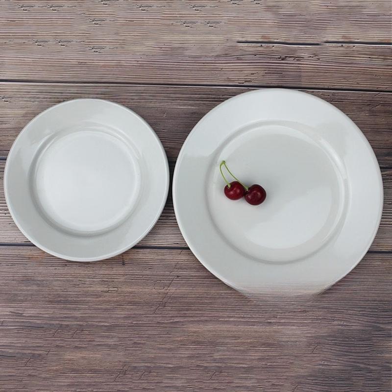 Abay Ceramic Wide-Rimmed Round Plate