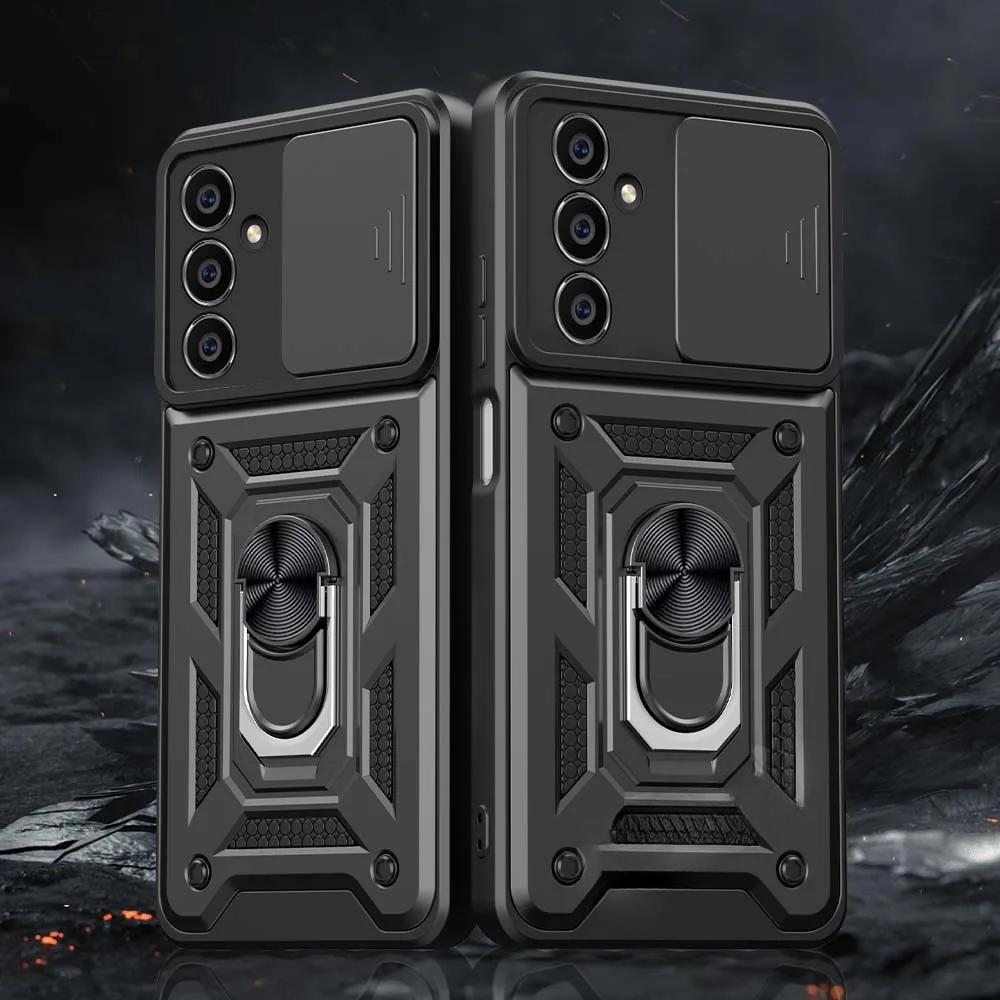 

Бронированный чехол для Samsung Galaxy A17 A07 A56 A36 A26 A16 A06 A55 A35 A25 A15 A05S M56 M06 с кольцом-держателем, защитой объектива, противоударная крышка For Samsung A17