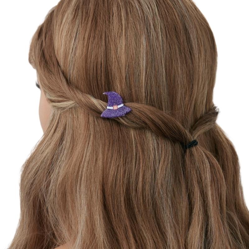 1PC Halloween Bat Pumpkin Spiders Hair Clip For Kids Party Costume Accessories Practical Acrylic Design Safe Hairpins