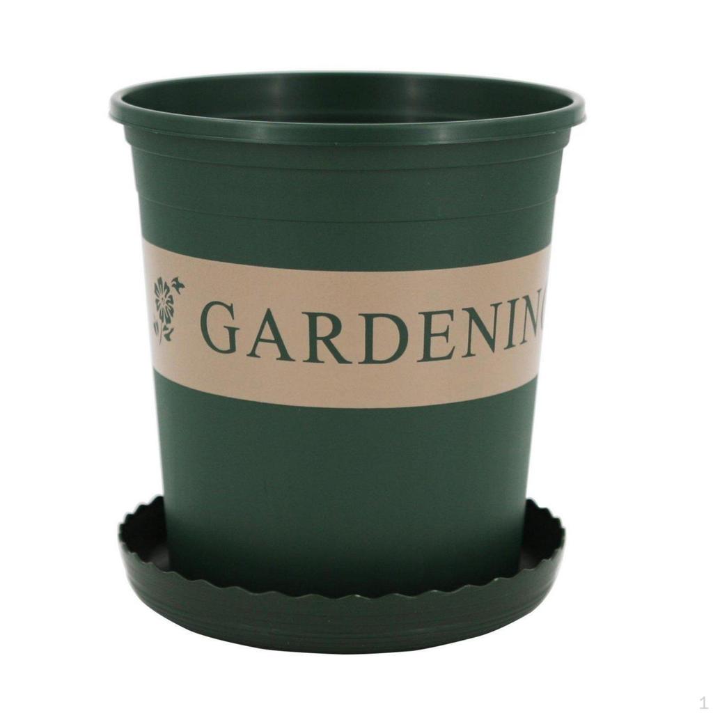 Sturdy Flower Pot, Nursery Planter, Green Pot for Balcony 0.5 Gallon PotGreen2