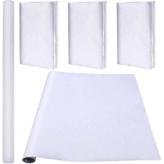 CRASPIRE 43.3 X 16.53 Silk Book Cloth for Book Binding White A3-A8 Fabric Surface Paper Backed Bookcover Bookbinding Supplies Book Covering Protector