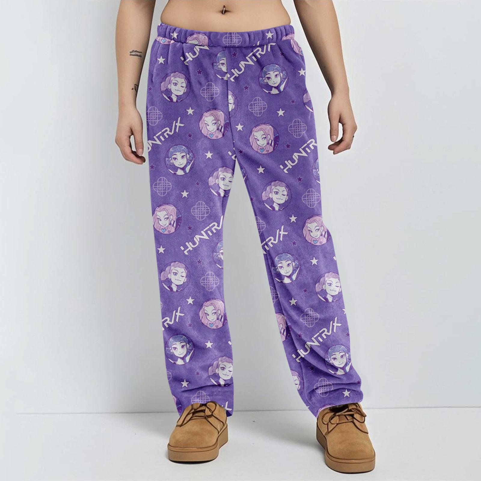 

Пижамные штаны в стиле аниме, повседневные брюки с эластичной резинкой на талии, удобные прямые свободные брюки для йоги L