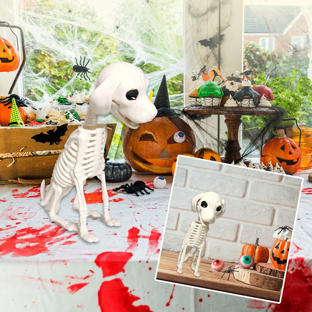 Wysokiej Jakości Halloweenowa Rzeźba Szkieletu Psa Szkielet Zwierzęcia Szkielet Na Festiwal Dekoracja Zewnętrzna Wewnętrzna T6b8