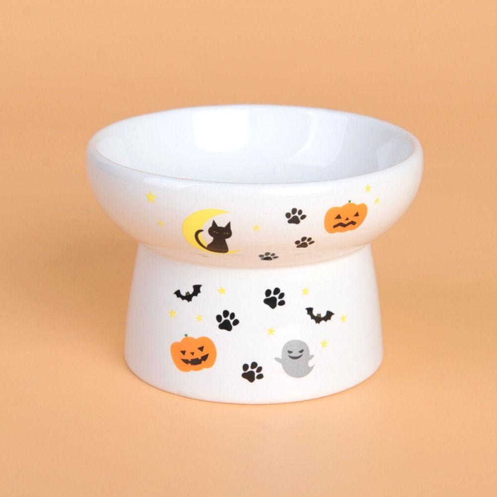 Kreative Haustier-Hochfußschüssel Keramik Hundefutter Fütterungsbecken Heimtierbedarf Katzenschüssel Wasserbehälter