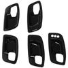 Inner Door Handle Bowl Cover Trim Car Interior Decoration Replacement for Dodge Charger 2011‑2021Bright Black