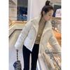 Winter Fashion Stand Collar Pocket Warm Coat Women Loose Casual Solid Color Cardigan Lady Outwear Zipper Top