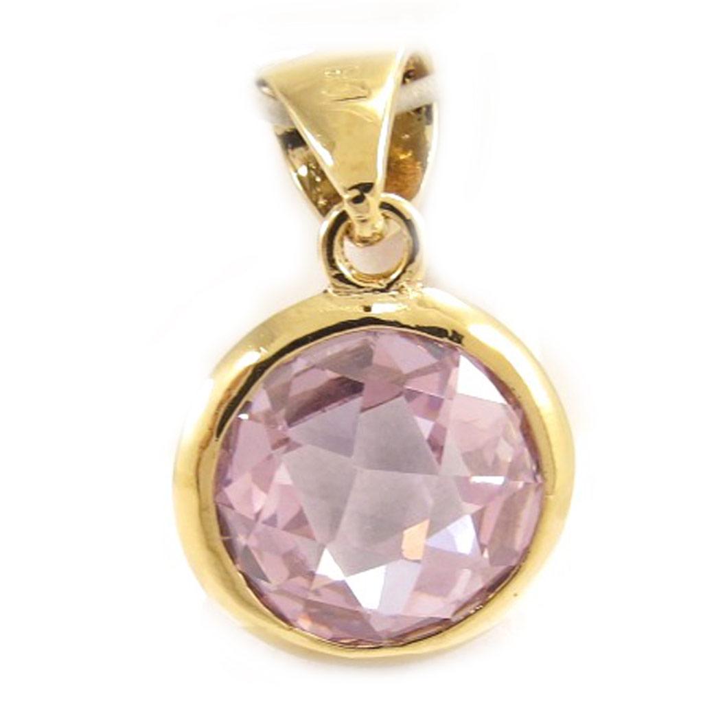 Les Trésors De Lily [C4768] - Gold Plated 'Linda' Purple Pendant