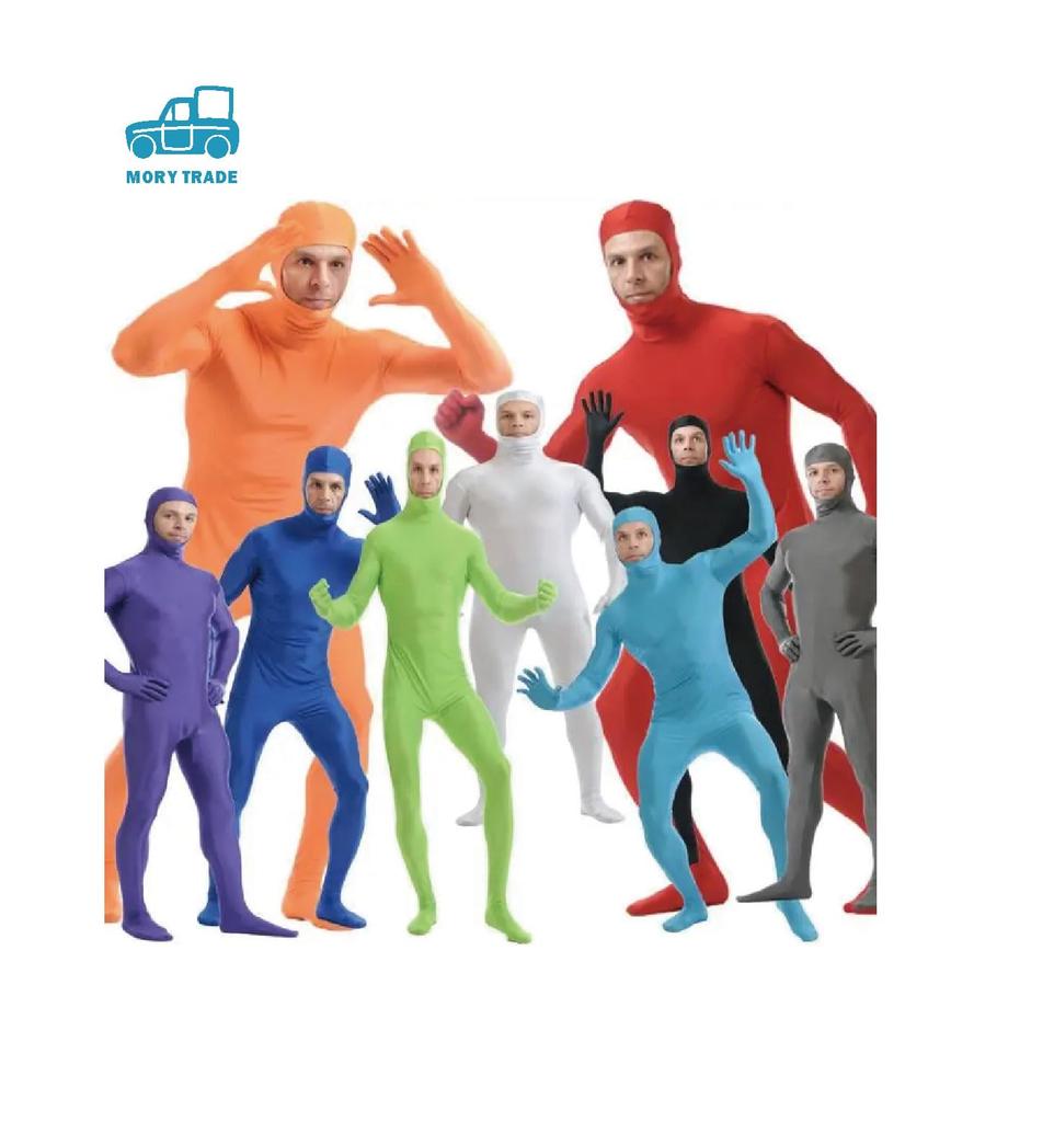 MORYTRADE Rajstopy na całe ciało z twarzą Halloween Czarna dziura, Cosplay, Kostium, 180cm,