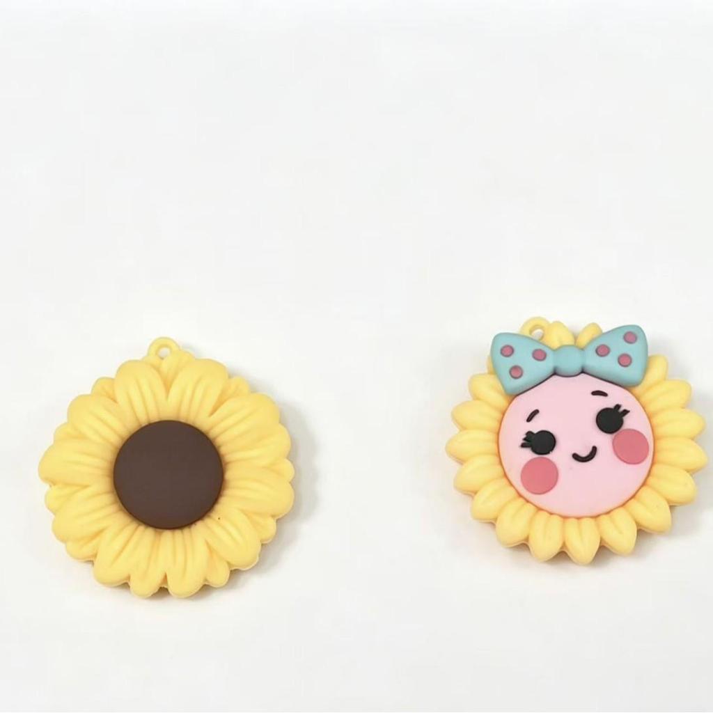 Sunflower Soft PVC Keychain: Inspirational Backpack Charm for Students and Graduation Gift