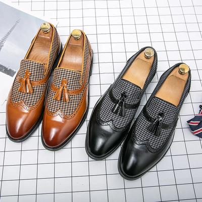 Men Oxfords New Tassel Business Loafers Brown Driving Shoes Men Dress Shoes Man Fashion Wedding Moccasins Shoes for Men